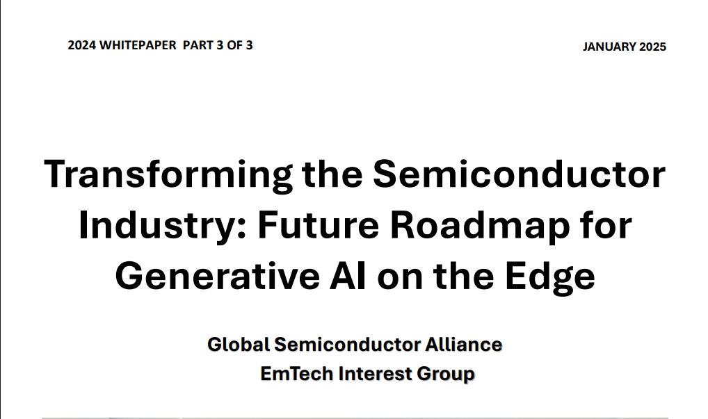 Part 3 - Transforming the Semiconductor Industry: Future Roadmap for Generative AI on the Edge